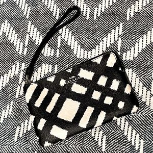 COACH Wild Plaid Print Wristlet